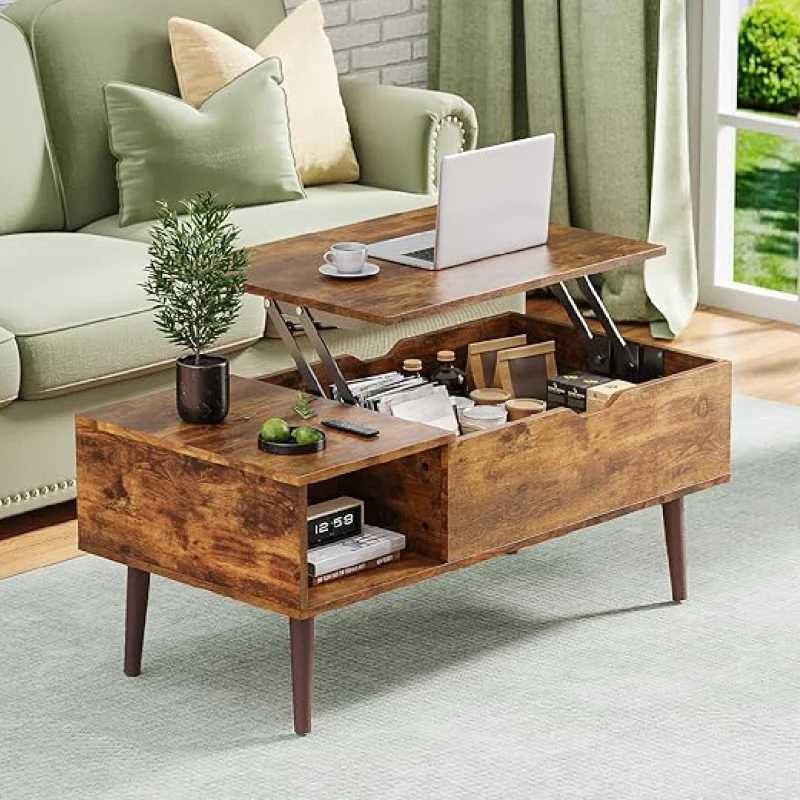 Upgrade your living space with the multifunctional OLIXIS Lift Top Coffee Table. Crafted with a sleek design and modern functionality this coffee table seamlessly blends into any room decor.