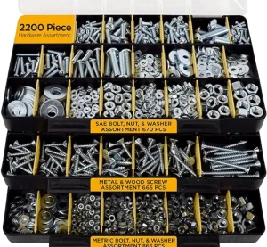 Jackson Palmer 2200-Piece Hardware Assortment Kit for DIY Projects