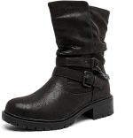 black high heel boots