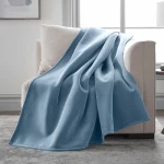 Twin Vellux blanket- All Season Luxury Warm Lightweight Durable Pill-Resistant Bed Blankets - Perfect for Bed Couch Sofa - Blue Bed Blankets Twin Size - Hotel Quality (66 x 90 Inch, Blue)