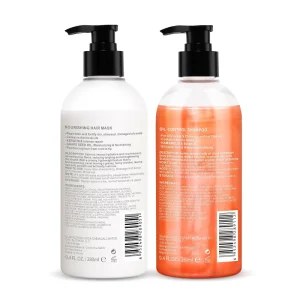 Clarifying Shampoo and Conditioner Set - 18.8 Fl Oz - Ideal for Oily Greasy Hair &amp Scalp Buildup